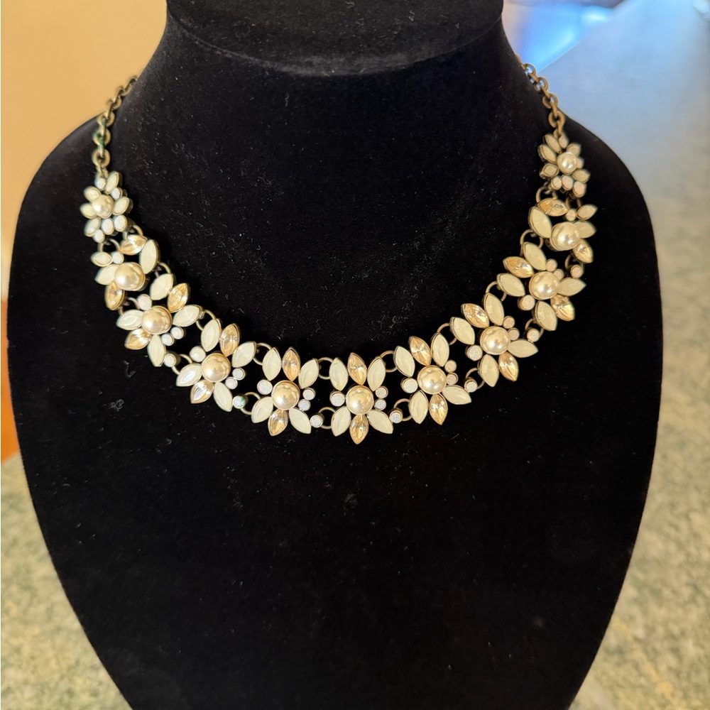 Pearl Statement Necklace with Cream Accents